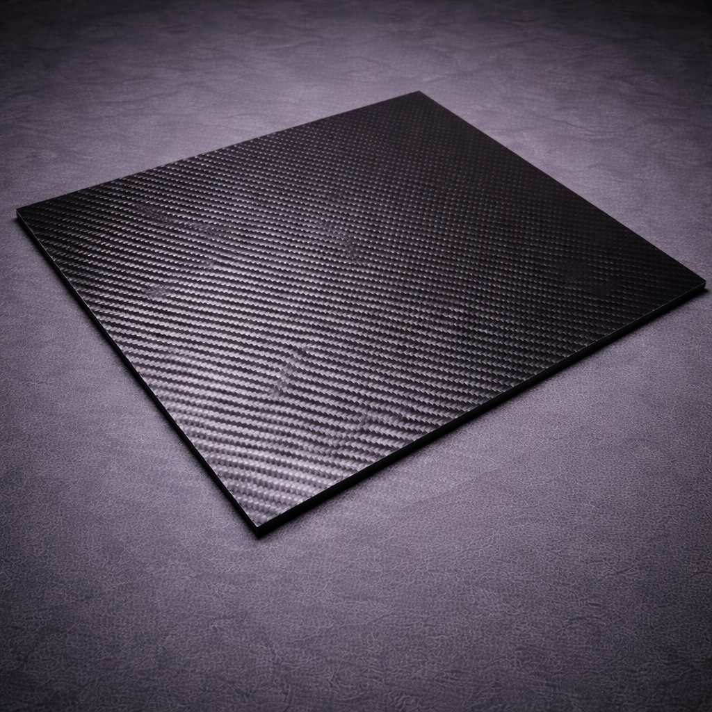 3K Twill Carbon Fiber Sheet 500×500mm (Thickness 1mm) 3K Twill Carbon Fiber Sheet 500×500mm (Thickness 1mm) - Image 1