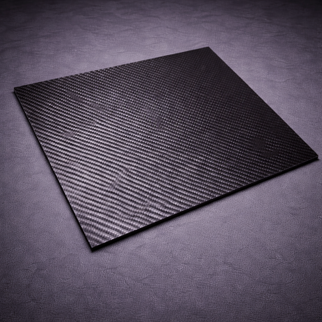 3K Twill Carbon Fibre Sheet (440×490mm | Thickness 1mm) 3K Twill Carbon Fibre Sheet (440×490mm | Thickness 1mm) - Image 1