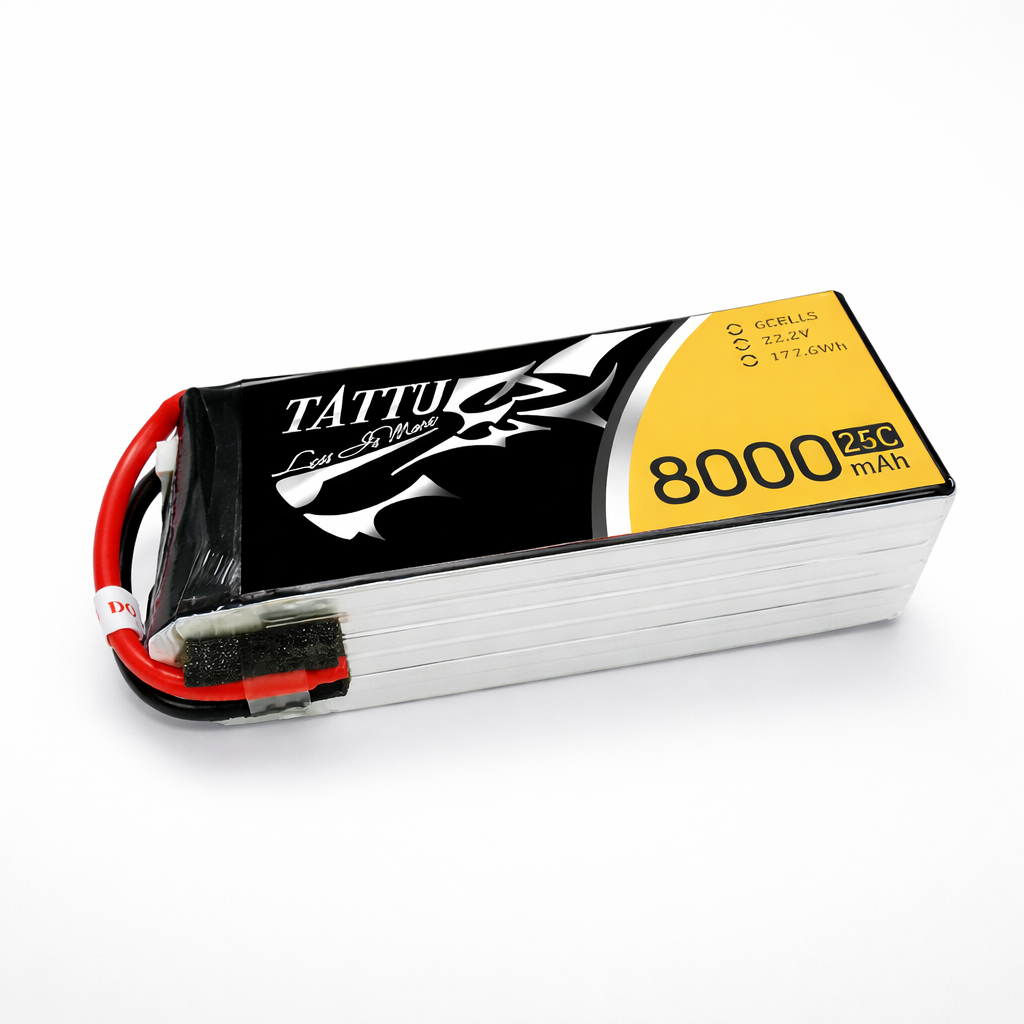 tattu batteries Tattu 8000mAh 6S 25C Li-Po Battery Pack (XT90 Connector) - Image 1